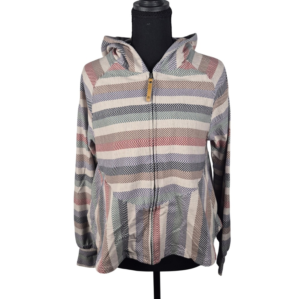 Hooey Hoodie Southwestern  Chevron Stripe Zip Up Western Jacket‎